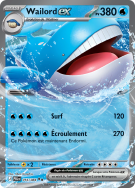 Carte Pokémon Wailord-ex 016/084 Double rare Nuit Noire