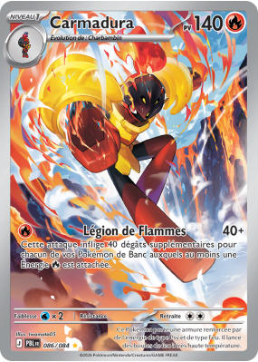 Carte Pokémon Carmadura 086/084 AR Nuit Noire