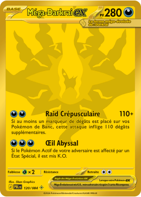 Carte Pokémon Méga-Darkrai-ex 120/084 Gold Nuit Noire