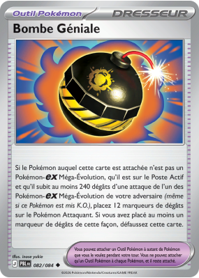 Carte Pokémon Bombe Géniale 082/084 Peu commune Nuit Noire
