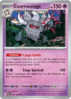 Carte Pokémon Courrousinge 041/084 Peu commune Nuit Noire