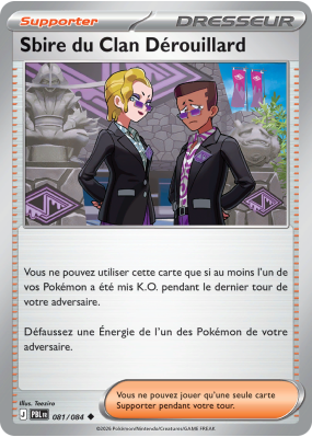 Carte Pokémon Sbire du Clan Dérouillard 081/084 Peu commune Nuit Noire