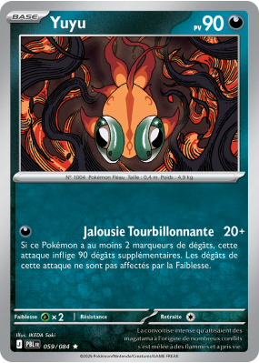 Carte Pokémon Yuyu 059/084 Holographique Nuit Noire
