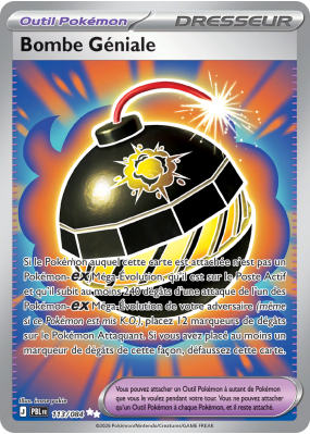 Carte Pokémon Bombe Géniale 113/084 Ultra Rare Nuit Noire