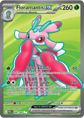 Carte Pokémon Floramantis-ex 096/084 Ultra Rare Nuit Noire