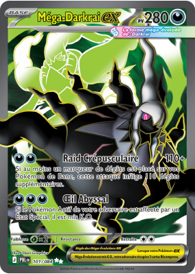 Carte Pokémon Méga-Darkrai-ex 101/084 Ultra Rare Nuit Noire