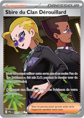 Carte Pokémon Sbire du Clan Dérouillard 112/084 Ultra Rare Nuit Noire