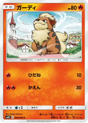 Caninos 008/095 — Double Blaze — Carte Pokémon Japonaise