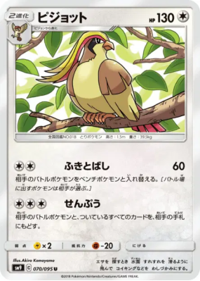 Roucarnage 070/095 — Tag Bolt — Carte Pokémon Japonaise
