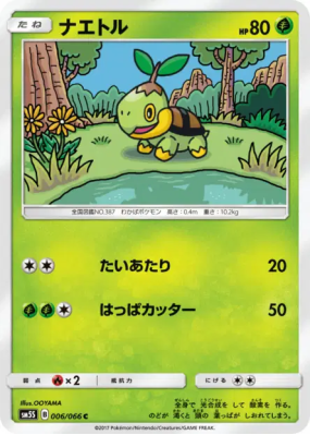 Tortipouss 006/066 — Ultra Sun — Carte Pokémon Japonaise